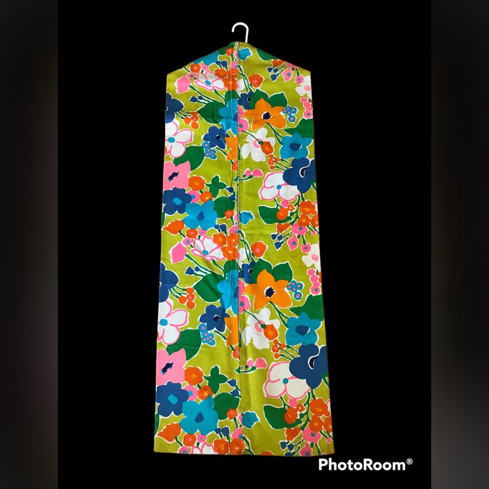 1970’s Floral Cloth Garment Bag, Vintage, hippy, retro